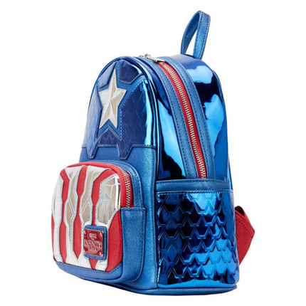 Shine Captain America Cosplay - Mini Backpack Loungefly Zainetto